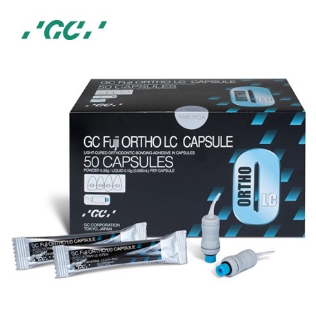 GC Fuji Ortho Light-Cured Glass Ionomer Orthodontic Bonding Adhesive Capsules, 50/Box
